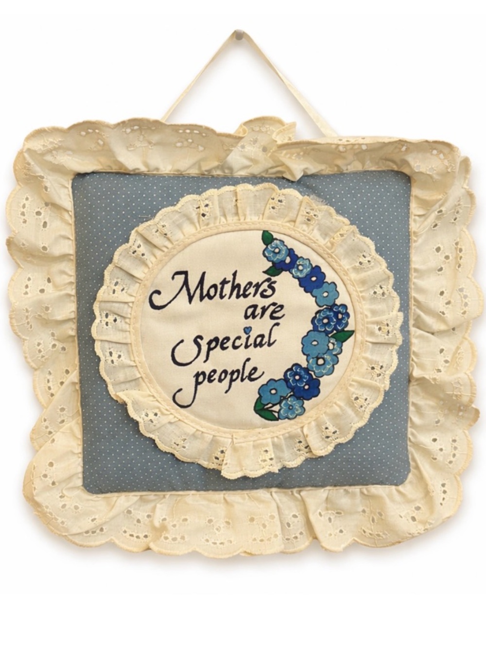 Vintage handmade Fabric Wall Hanging.